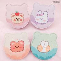 【BEIBEI】 KMHO Makeup mirror small cartoon bear head folding mirror portable mini mirror student dormitory handheld double-sided beauty mirror