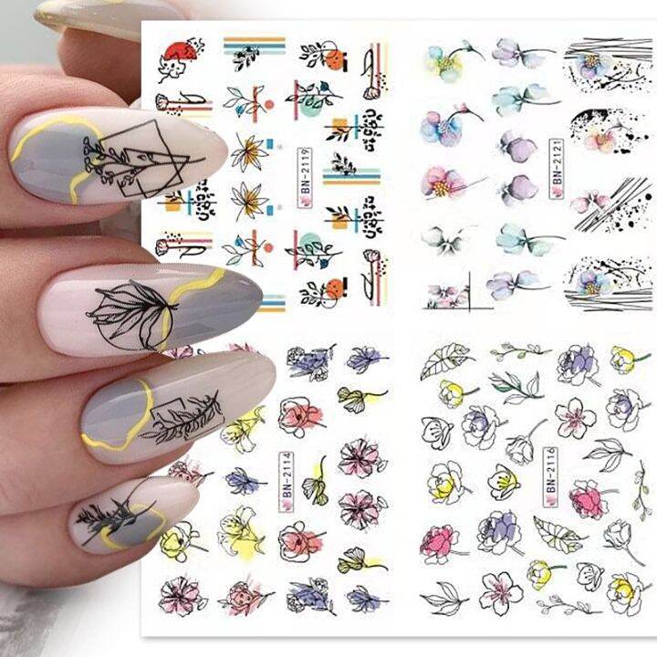 12pcs-flower-leaves-decals-plant-geometric-sliders-nail-stickers-for-manicure-nail-art-decoration-transfer-water-stickers