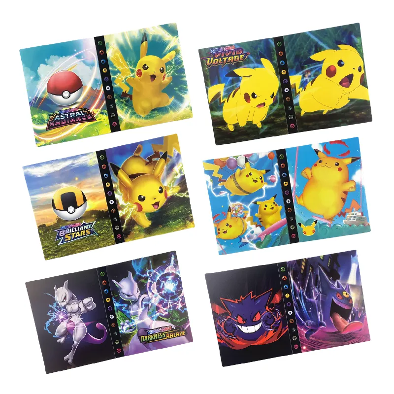 Pokemon Anime Brand New 240 Pokemon Cards Album Book Cartoon Game Cards  VMAX GX EX Holder Pokemon Toys Collectibles 