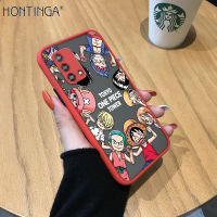 Hontinga เคสโทรศัพท์ OPPO สำหรับ OPPO A74 4G 5G,เคสมือถือแบบเต็มรูปเคสแข็งลายอนิเมะลูฟี่สไตล์พันธมิตรสุดฮิตเคสมือถือใสเคสมือถือแบบเต็มกล้องป้องกันเคสกันแรงกระแทกสำหรับเด็กผู้ชาย