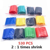 【cw】 530pcs/Set Polyolefin Shrinking Assorted Shrink Tube Wire Cable Insulated Sleeving Tubing Set 2:1 Pipe Sleeve