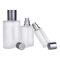 【hot】 5pcs/lot Frosted 30ml 50ml Glass Perfume Bottles Spray Atomizer Refillable Bottle Scent with Size