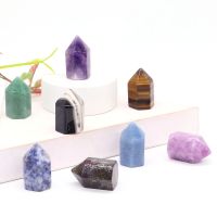 Mini Point Tower Wand Natural Stone Crystal Polished Reiki Healing Quartz Prisms Crafts DIY Jewelry Pendant Home Decor Wholesale