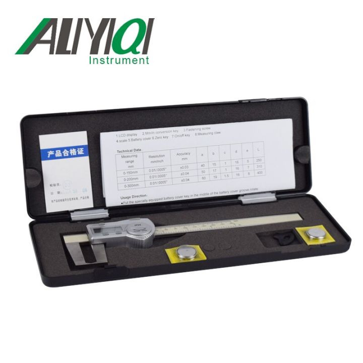 0-150mm-0-01mm-slotted-vernier-slider-caliper-กับจุดแบน-ความแม่นยำสูง-หน้าจอจอ-lcd-กันน้ำคุณภาพสูง