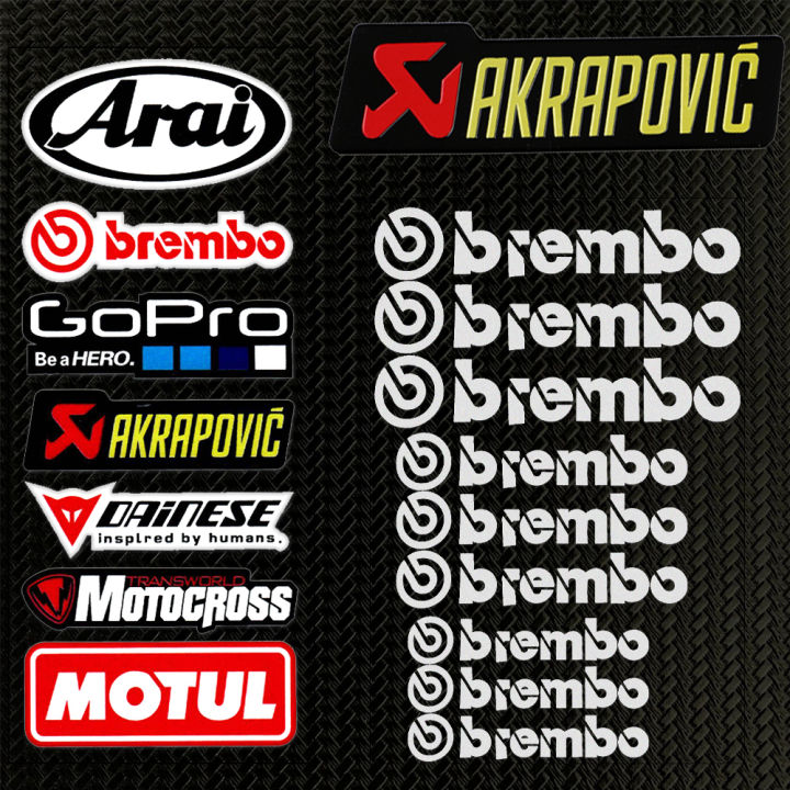 brembo-arai-รถจักรยานยนต์สติกเกอร์สะท้อนแสงกันน้ำรถจักรยานยนต์สติ๊กเกอร์ฮอนด้ายามาฮ่าคาวาซากิซูซูกิ-bmw-ktm-ducati-sym-ทั่วไปดัดแปลงแข่งสติ๊กเกอร์