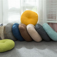 Round Shape Linen Seat Cushion Silk Cotton Core Tatami Cushion Pillow Home Decoration Soft Car Sofa Cushion Flax Round Sitting