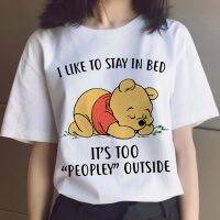 เสื้อยืดคอกลมwinnie the pooh  aesthetic pattern t shirt mashup Women humour psychotropic เสื้อเชิ้ตผู้หญิง รูปแบบที่หลากหล S-5XL