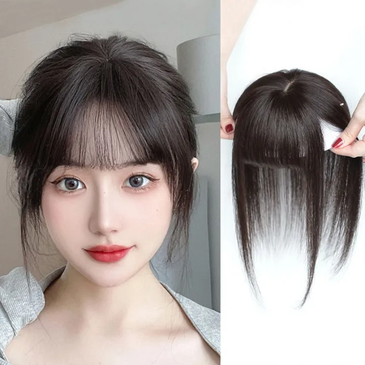 CHUNIY Seamless Closures Replacement Fake Cover White Hair Women Increase  Hair Volume Natural Toupee Clip on Hair Extensions Front Neat Bang 3D Air  Bangs Wig Straight Bangs Synthetic Hairpiece | Lazada PH