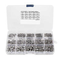 Hot Sell 480pcs Stainless Steel Hex Socket M2 M3 M4 Head Cap Screws Nut Assortment Kit Set For Hardware Accessories