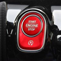 ฝาครอบปุ่มแบบลิดขอบ Start Stop Engine Mobil ภายในรถใหม่สำหรับ Mercedes Benz A B Cla Glb Gla ชั้น Amg A45 W177 V177 W247 W118 X247 H247