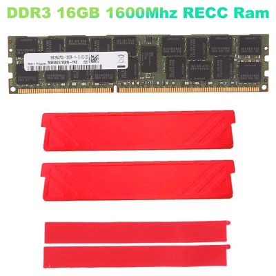 DDR3 16GB 1600Mhz RECC Ram+Cooling Vest PC3-12800 Memory 240Pin 2RX4 1.35V REG ECC RAM Memory for X79 X58 Motherboard