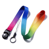 Name Badge Holder Rainbow Phone Lanyards Phone Lanyards Keychain Neck Strap Name Badge Holder Mobile Phone Hang Rope