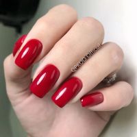 24Pcs Wine Red Long Square Fake Nails For Design Shiny Artificial Press On False Nails DIY Full Cover Tips Manicure Tool fenguhan