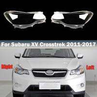 ปลอกหุ้มเลนส์แบบใสเฉดไฟหน้า Lampu Depan Mobil โป๊ะไฟแบบโปร่งใสสำหรับ Subaru XV Crosstrek 2011-2017อุปกรณ์เสริมรถยนต์