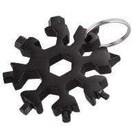 19 In 1 Sneeuw Sleutelhanger Gereedschap Multi Tool Sleutels Combinatie 420 Rvs Sneeuw Vorm Outdoor Sneeuwvlok draagbare Met Ring