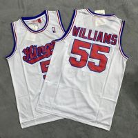 White chocolate jersey no. 55 Williams king purple embroidery lace basketball coat restoring ancient ways