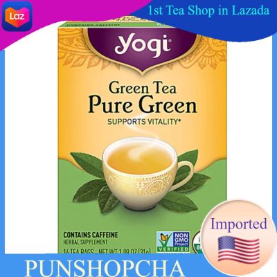 Yogi Organic GreenTea Pure Green  16 Tea Bags​ ชาสมุนไพร​