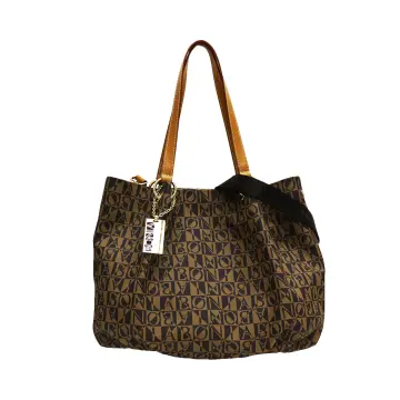 Authentic Bonia Leather Monogram Tote Bag, Luxury, Bags & Wallets