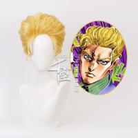 Misscoo JOJOs Bizarre Adventure Kira Yoshikage วิกผมสังเคราะห์ ทนความร้อน สําหรับแต่งคอสเพลย์ cab