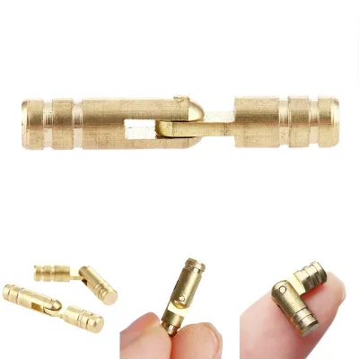 10Pcs Copper Barrel Hinges Cylindrical Hidden Cabinet Concealed Invisible Brass Hinges For Furniture Hardware Cabine Dollhouse