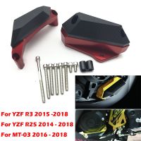 ◄ ► สำหรับ YAMAHA YZF R3 R25 YZFR3 YZFR25 MT-03 MT03 2014-2016 2017 2018กล่องเครื่องยนต์มอเตอร์ไซค์ตัวปิดเพื่อความปลอดภัยกรอบสไลด์แผ่นกันกระแทก