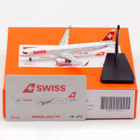 Diecast โลหะผสมโลหะ A321 NEO HB-JPA SWISS Air 1:400เครื่องบินเครื่องบินรุ่น Landing Gears แสดง