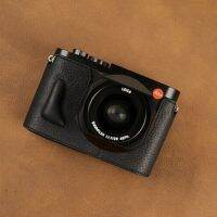 Aydgcam กระเป๋ากล้องหนังแท้แฮนด์เมดแบบครึ่งตัวสำหรับ Leica Q Typ 116 Leica Q2 Q2เคสผ้าคลุมรถ MONOCHROM