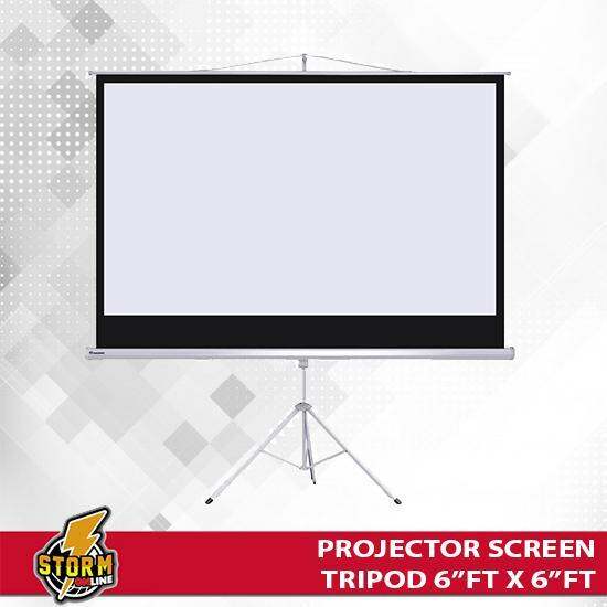 Tripod Projector Screen High Quality Size 6x 6 feets for LED/LCD