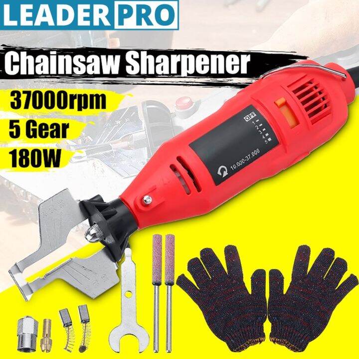 Electric Power Chain Saw Sharpener Grinder Machine 180W 5 Gears Garden ...