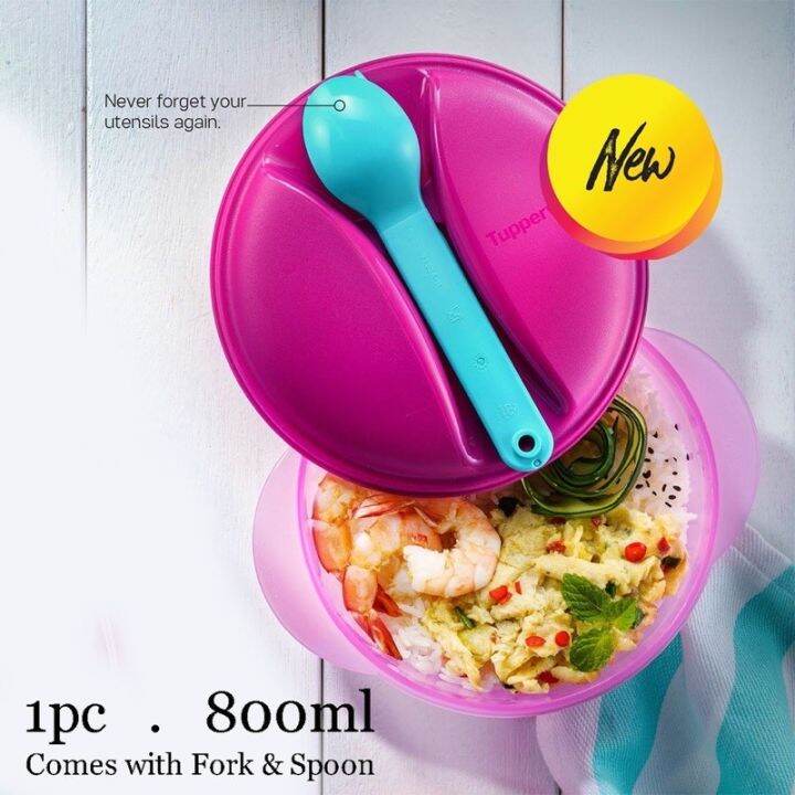 Lunch Bowl 800ml with Spoon and Fork (1 set) Lazada