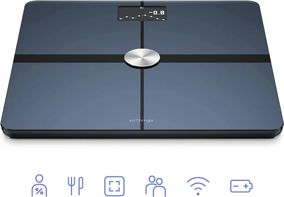 Withings Body+ - Digital Wi-Fi Smart Scale with Automatic Smartphone App  Sync, Full Body Composition Including, Body Fat, BMI, Water Percentage