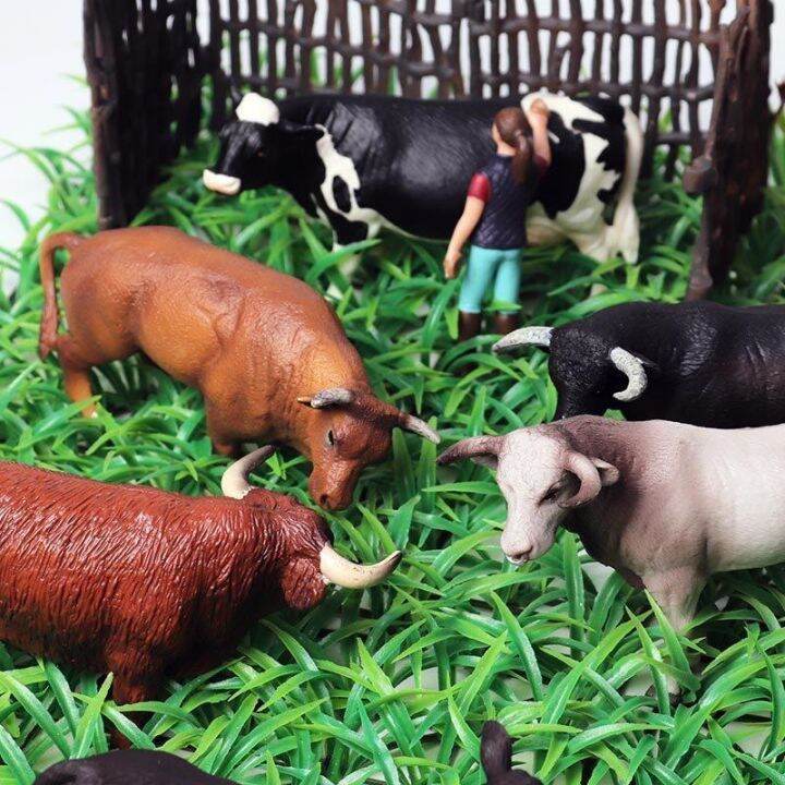 simulation-model-of-cow-toy-wildlife-poultry-cattle-ranch-buffalo-yaks-black-bull-children-furnishing-articles