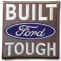 อาร์ม ตัวรีด อาร์มติดเสื้อ รถ ลาย โลโก้ ตรา Ford Built Cobra กระบะฟอร์ด ฟอร์ด อุปกรณ์ตกแต่งรถ สำหรับตกแต่งเสื้อผ้า