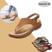 ┇ xing lu nan Large Size Women Casual Clip Toe Platform Sandals Orthopedic Wedge Sandal