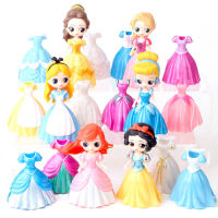 Magiclip Princess Magic clip Dress PVC Action Figures Qposket Collectible Dolls Girls Kids Toys for Baby Children