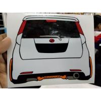 （Kvs auto parts） STIKER KERETA ALZA PUTIH (คลังสินค้าพร้อม)