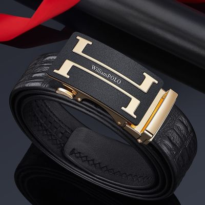 belt middle-aged men business fashion authentic leather buckle automatically leisure joker belts ▬