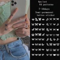 【YF】 Small Butterfly Herbal Juice Tattoo Stickers for Female Fingers Waterproof Semi Permanent Non-reflective Durable Trend