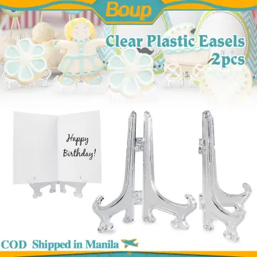 Plastic Easels Plate Holder Weddings Photo Picture Frame Display Stand  Display Dish Stand Rack Pedestal Holder Home Decoration