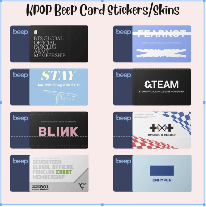 Beep Card Sticker | Beep Card Skin KPOP Fandom BTS Black Pink Tomorrow ...