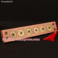 ∈❁ Peach Wood Five Six Emperor Coins Ruler Ornaments Lubanchi Fengshui 7 Star Feet Meters Home Furnishing Carg Decoration Accessori