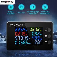 Digital Display KWS-AC301 Voltmeter Ammeter AC 50-300V Power Energy Meter 8 in1 LED Digital AC Wattmeter Electricity Meter