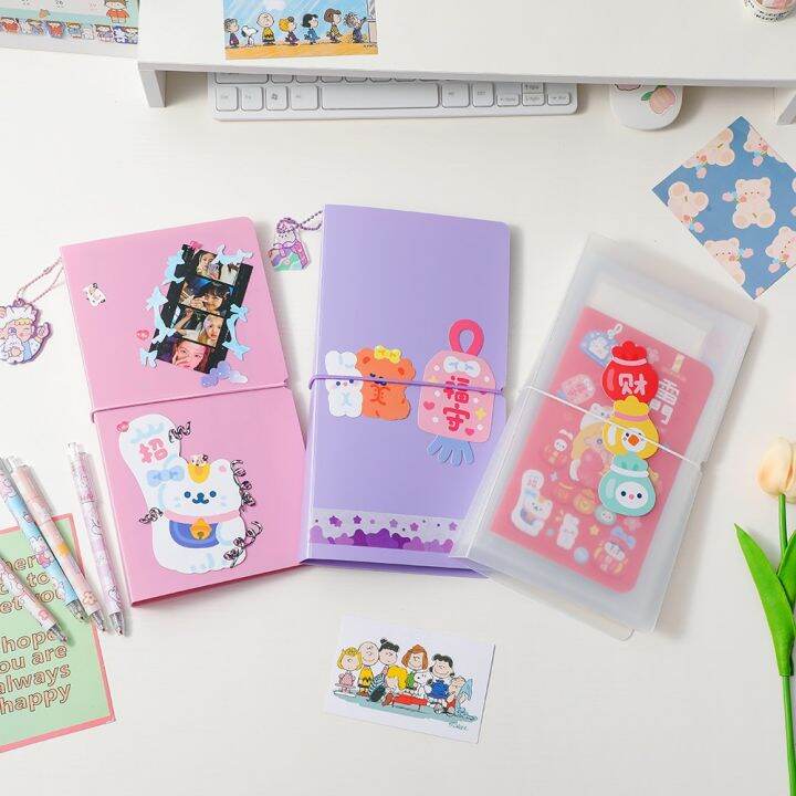 100 Slots Kawaii Stickers Storage Book Bandage Photocards Organzier ...