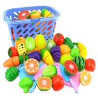 Pretend Play Kitchen Toys Sets Fruit Safety Plastic Vegetables Kitchen Baby Classic Kids Educational Toy For Children
