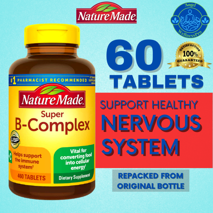 Nature Made Super B Complex with Vitamin C 60 Tablets AUTHENTIC