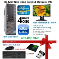 Beautiful Đồng Bộ Dell Optiplex 990 (Core i3 2100 4G 500G ) Màn hình Dell 18.5inch Wide Led Tặng bàn phím chuột Dell USB Wifi Bàn di chuột - Hàng Nhập Khẩu thumbnail
