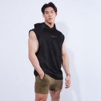 Musculo เสื้อฮู้ดแขนกุดทรงโอเวอร์ไซส์