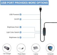 LED Desk Lamp with Clamp, Swing Arm Desk lamp, Adjustable Desk Light Eye-Care Table Light, 3 Color Modes, Eye-Caring Desk Lamps