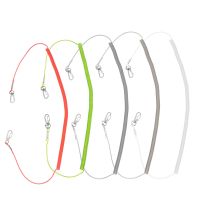 【CC】 5 Pcs Retractable Fishing Lanyard Elastic Ropes Rings Anti-Lost Tether Outdoor With Wire