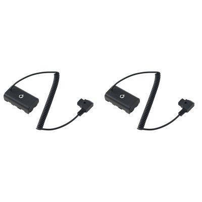 2X Power Adapter Cable for D-Tap Connector to NP-F Dummy Battery for Sony NP F550 F570 F770 NP F970